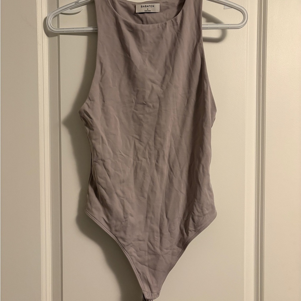 Gray Sleeveless Bodysuit